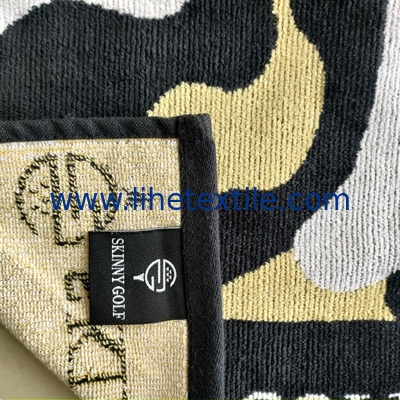 100% Cotton Gym Golf Tricolor Jacquard Customize Cooling Sports Sweat Towel with logo