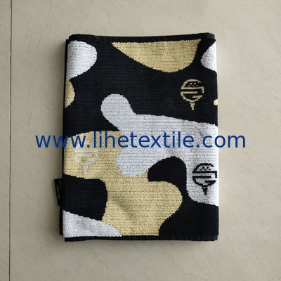 100% Cotton Gym Golf Tricolor Jacquard Customize Cooling Sports Sweat Towel with logo