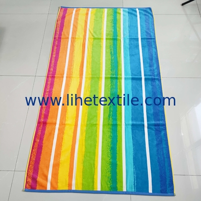 Stripe cabana pool thick organic cotton terry bath towels turkish 100% cotton custom all rainbows colorful bath towels