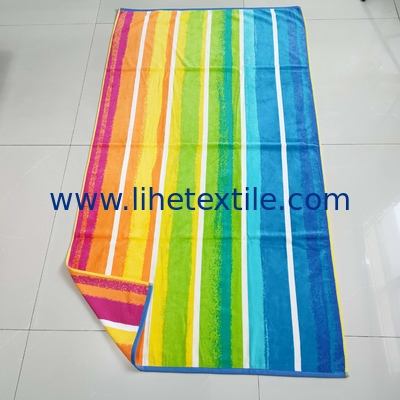 Stripe cabana pool thick organic cotton terry bath towels turkish 100% cotton custom all rainbows colorful bath towels