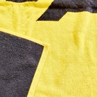Black beach towel 450gsm velour black and orange yellow yarn dyed jacquard custom beach towels