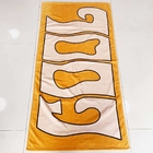 100% cotton double sides printing custom beach towel double sided printed oversize yellow cotton beach towel orange beac