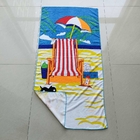 Wholesale super soft scenery reactive print customized promotional beach towel
