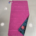 wholesale custom design leaf tropical quick dry  printed suede light weight travel sand free beach towel with logo