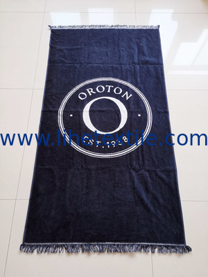 Personalized Custom 100%cotton Woven Jacquard Beach Towel with Logo