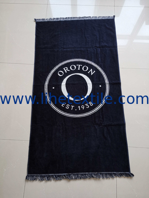 Personalized Custom 100%cotton Woven Jacquard Beach Towel with Logo