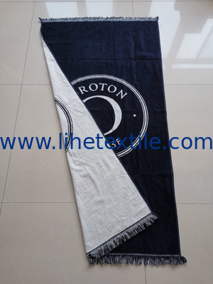 Personalized Custom 100%cotton Woven Jacquard Beach Towel with Logo