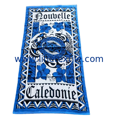 Wholesale custom 100% cotton large printed luxury designer beach towel