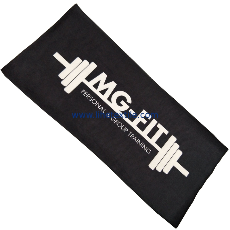 Luxury high water absorption 400gsm microfiber fitness gym towel hand towels with logo custom sublimation print sports