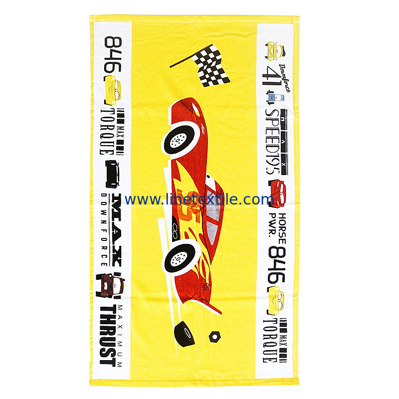 Wholesale Summer Beach Towel Baby 100% Cotton Soft Velour Terry Cartoon Character Kid's Beach Towels
