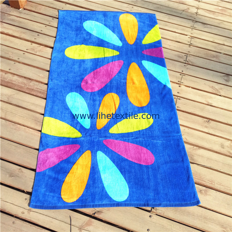 Cotton Colorful Raindrop Beach Towel beach towel custom print