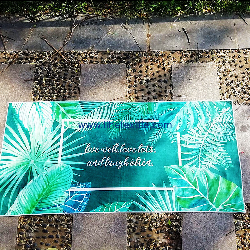 Promotional Quick Dry Sand Free Digital Photo Printed Microfiber Custom Beach Towel With Logo