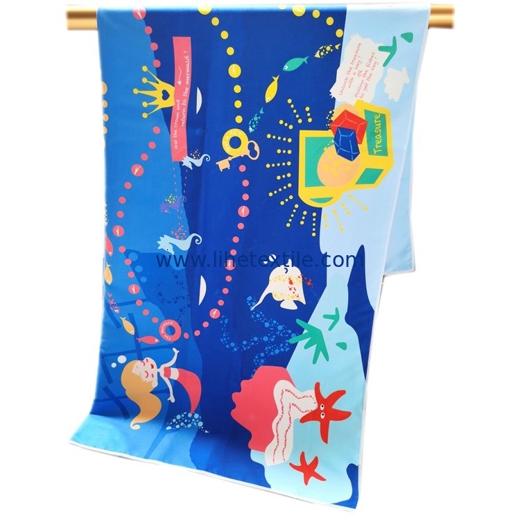microfiber kids pool beach towel turkish quick dry beach tower tower poncho for kids with Underwater World