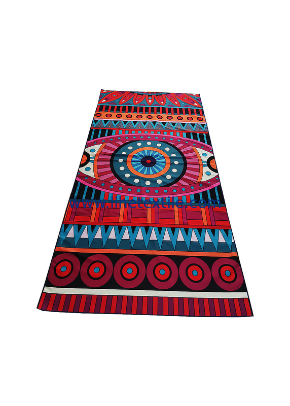 Recycled microfiber waffle fabric beach towel with bag packing printed custom design double side sand free beach towel