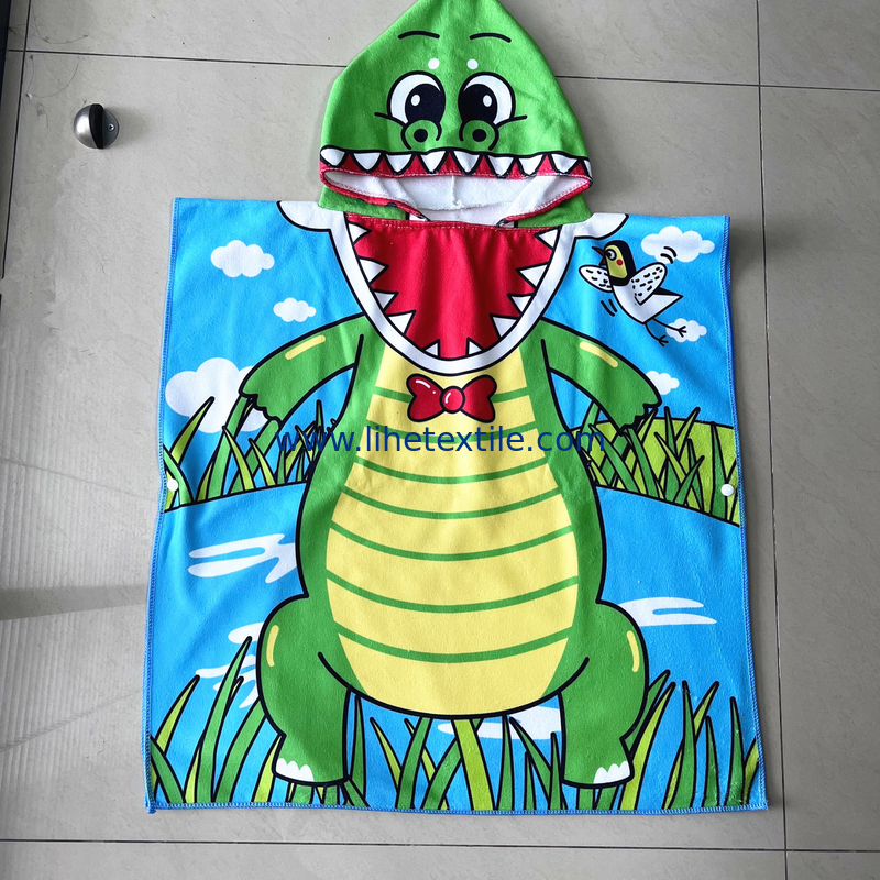 Plain Hooded Beach Towel for Kids - Soft Comfortable Microfiber Toddlers Hooded Towel Poncho for 2-8 Years Children Boys