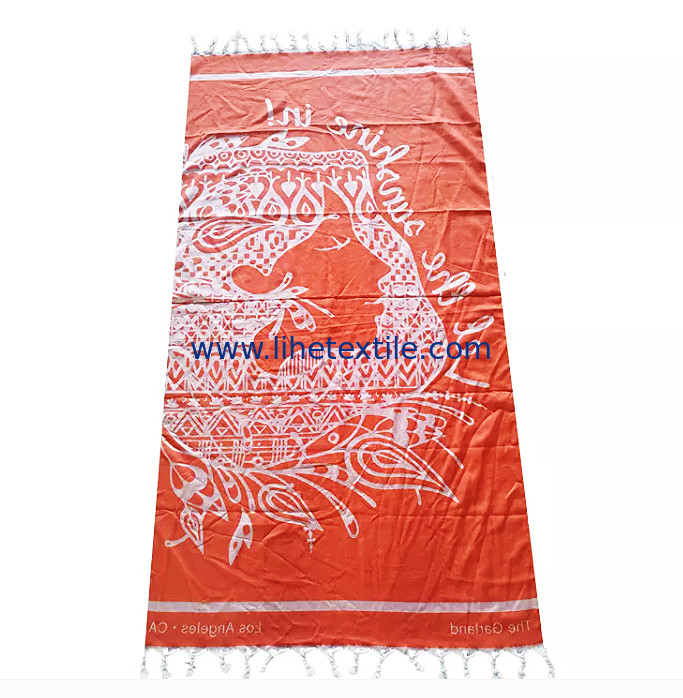 100% Cotton Solid Color Peshtemal with Tassels  Jacquard Turkish Beach Towel