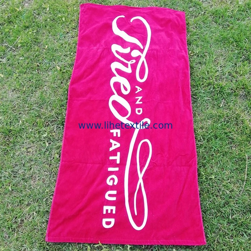 Wholesales export factory price custom 100% cotton digital printing beach towel with logo