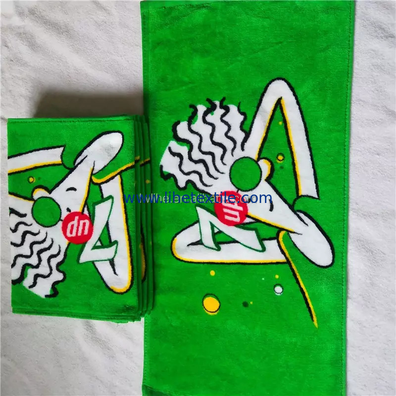 100% Cotton Luxury Custom Logo Beach Towel High Quality Sublimation Printing Cotton Velour Summer Beach Towels With Logo