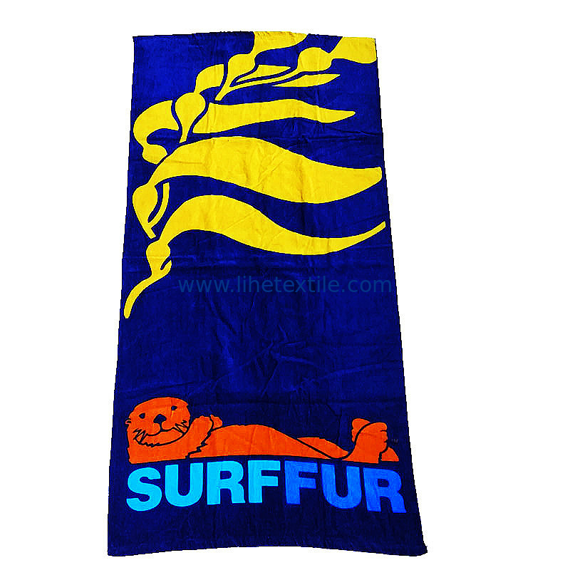 Hot sale cheap beach towel  cotton beach towels with logo custom print thick cotton velour fabric beach towel pure cotto