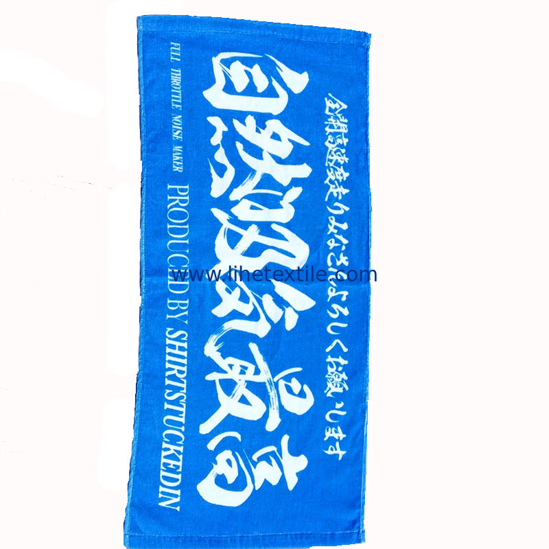 Hot selling high quality recycled blue custom  100% cotton thin organic cotton terry beach towel beach towel cotton prin