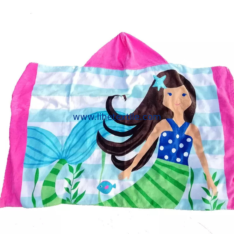 High quality children's waterproof poncho rain towel surf poncho raincoat poncho surf towel for kids