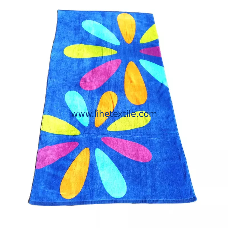 Cotton Colorful Raindrop Beach Towel beach towel custom print