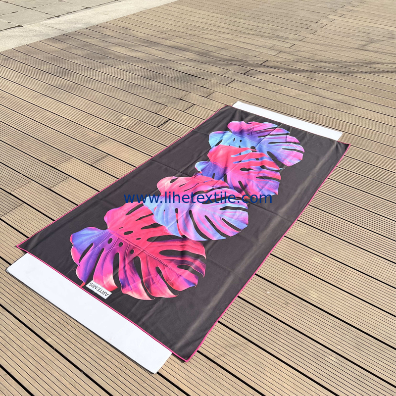custom printed pattern logo microfiber beach towel