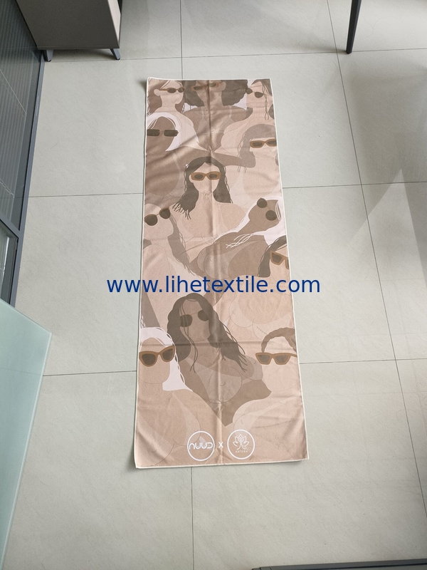 wholesale microfiber suede custom double side print beach towel