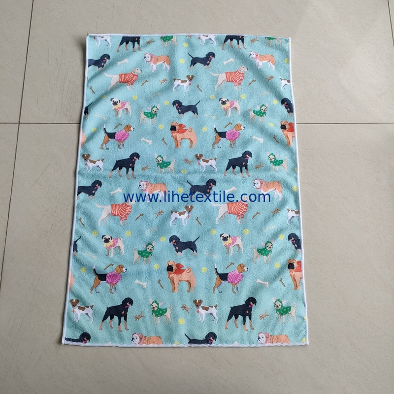 Manufacturer supply polyester sand proof ocean animal cartoon   dog pattern towel beach animal print beach towel