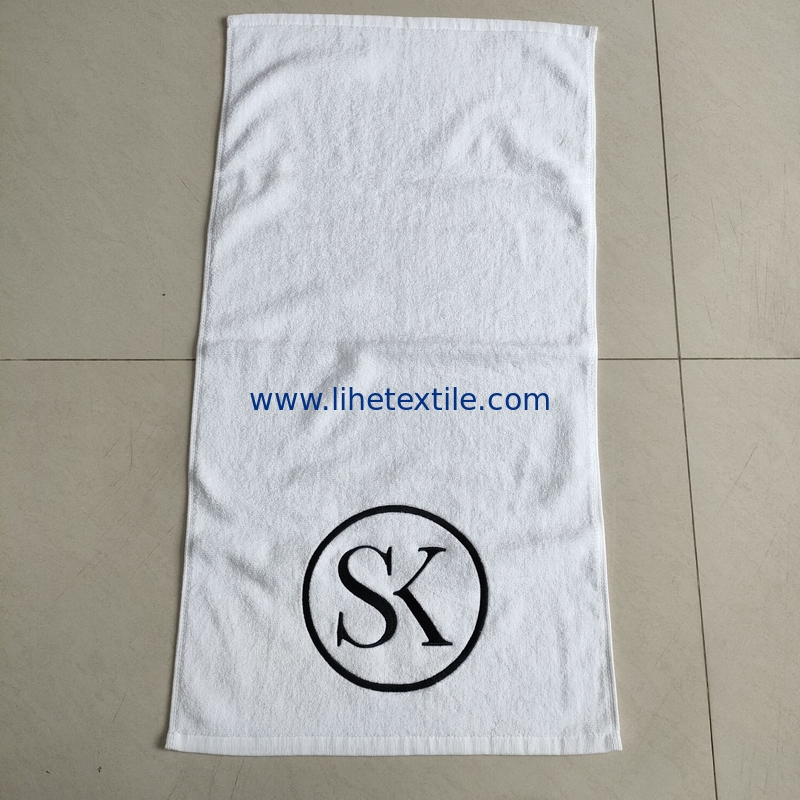wholesale best selling luxury beach towels bath 100% cotton custom designer embroidered white beach towel