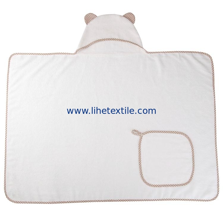 Wholesale soft fabric white bamboo fiber bath towels high water absorption baby white bath towel