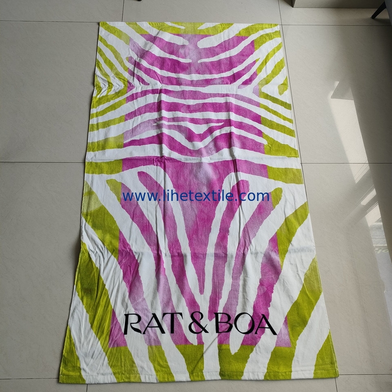 Oversized luxury beach towels custom designer print beach towel with logo wholesale sublimation beach towel