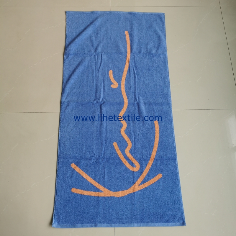 High quality Custom Logo Jacquard towel designs 100% cotton beach towels