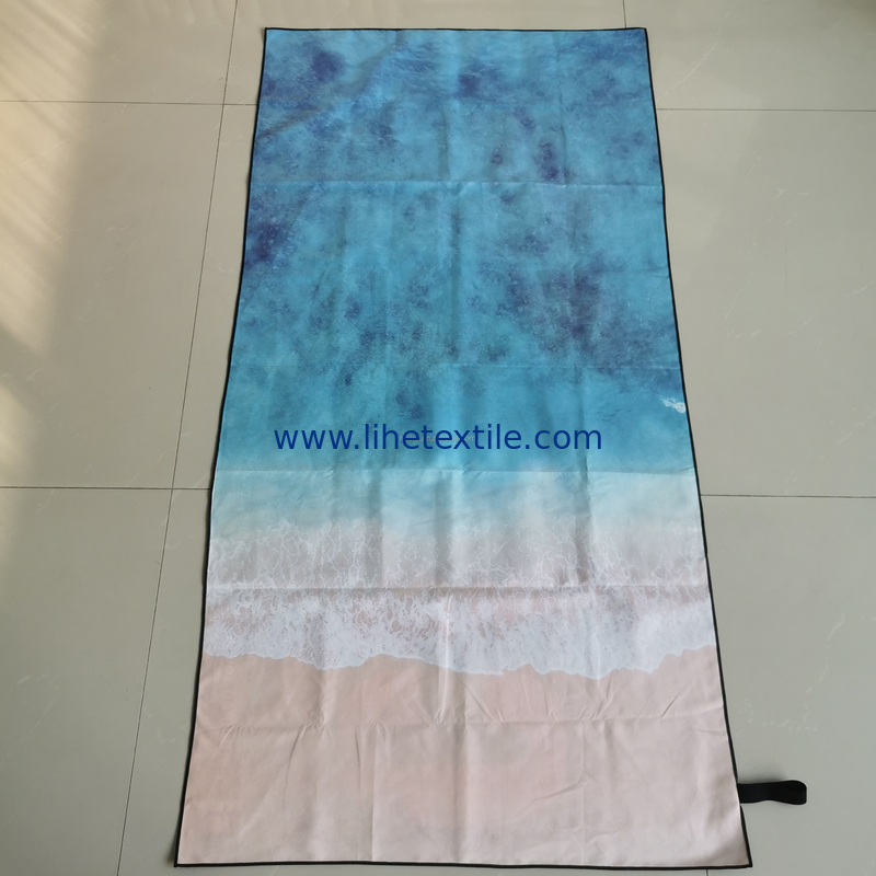 customized artwork and logo printed Sand free suede Microfibre quick dry Beach Towel