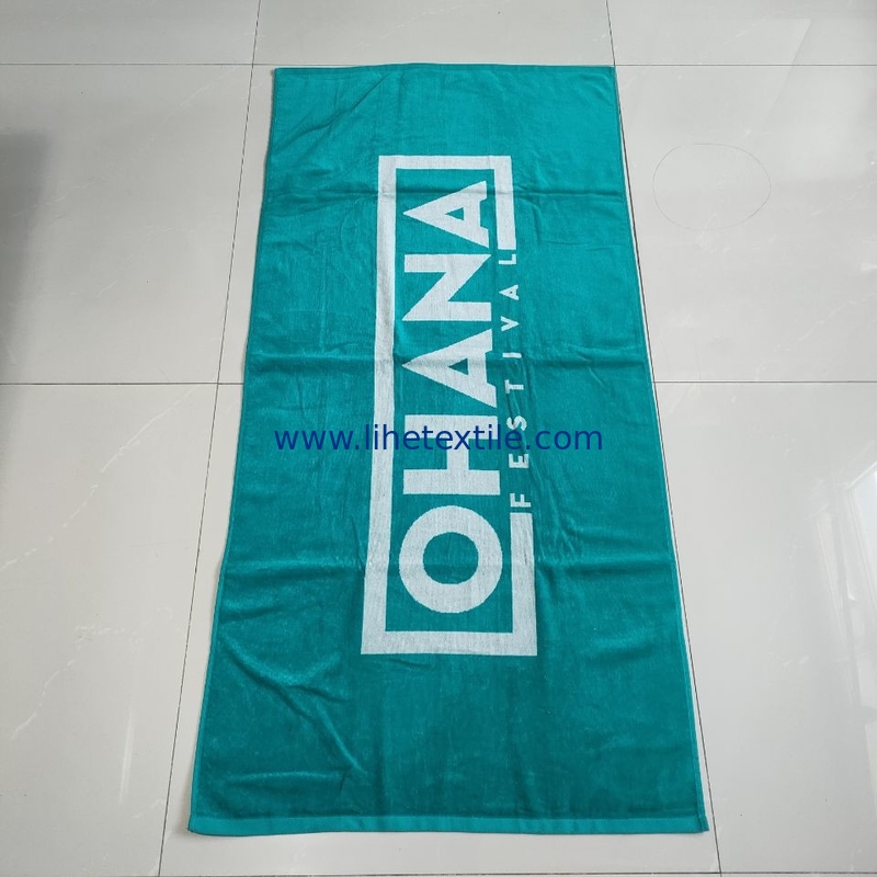 Wholesale luxury 100% cotton heavy thick velour custom jacquard beach towel