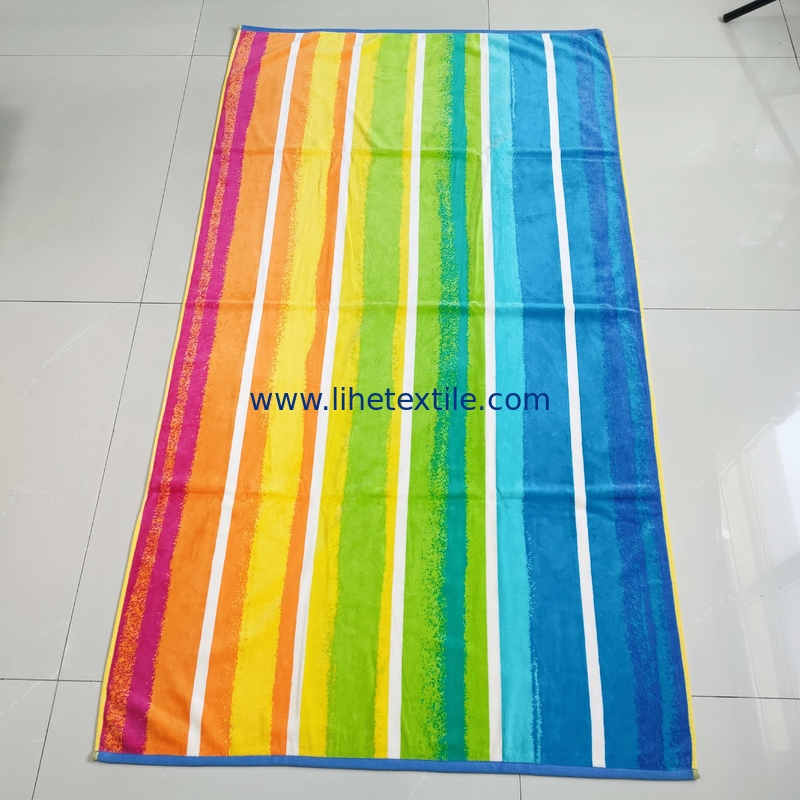 Stripe cabana pool thick organic cotton terry bath towels turkish 100% cotton custom all rainbows colorful bath towels