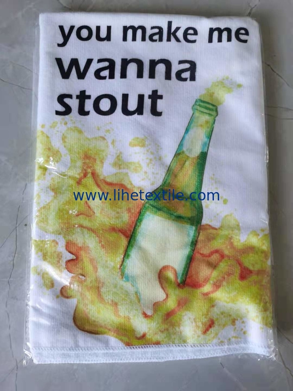Cheap Polyester Microfiber 250gsm 40*60cm logo design custom sublimation print samll hand face towel kitchen tea towel
